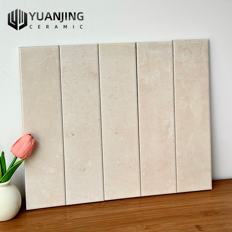 Gạch ốp lát tường sàn gốm sứ thủ công phong cách Retro dạng thanh dài 75x300 cho tường nền phòng tắm, bếp, ban công, nhà hàng - Quảng Đông