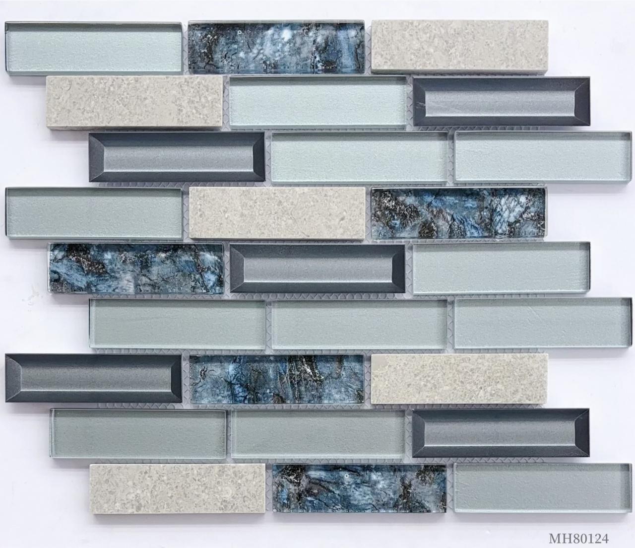 Gạch Mosaic Kính Tứ Giác Chất Lượng Cao Dùng Trang Trí Tường Phòng Tắm Cao Cấp