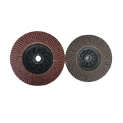 Đĩa mài nhôm oxit kích thước 4,5 inch, mặt sau bằng nhựa có thể cắt, mài nhanh bằng đĩa nhựa phiến nylon, thép không gỉ