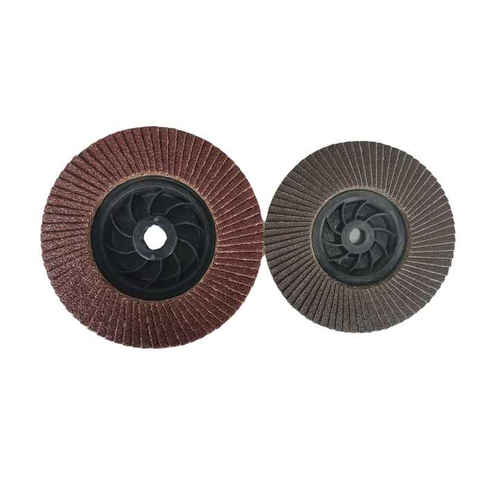Đĩa mài nhôm oxit kích thước 4,5 inch, mặt sau bằng nhựa có thể cắt, mài nhanh bằng đĩa nhựa phiến nylon, thép không gỉ