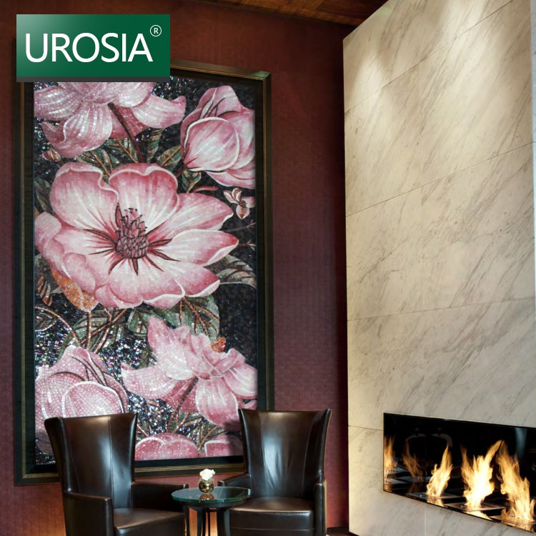 Tranh Tường Gạch Mosaic Nghệ Thuật Họa Tiết Hoa Hình Huy Chương Dành Cho Các Dự Án Khách Sạn Và Spa