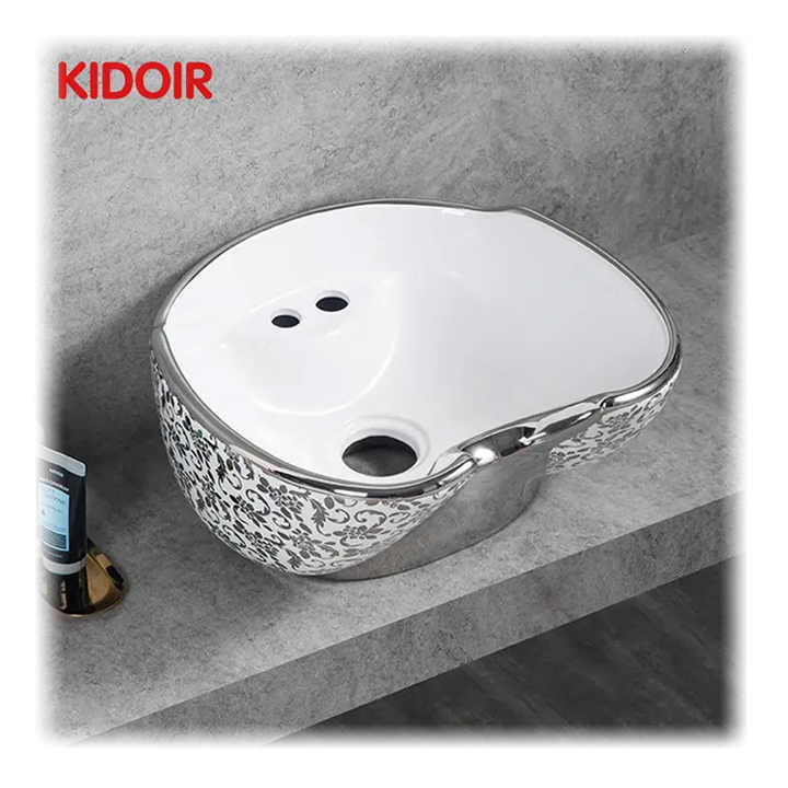 Bồn rửa mặt Kidoir Chaozhou Chậu rửa mặt Salon Mẫu phổ biến Bồn gội đầu Bồn rửa mặt Bồn gội đầu màu đen Khay đựng bát gội đầu