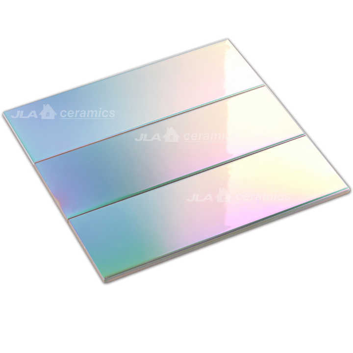 Gạch ốp tường tàu điện ngầm 3D bóng nhiều màu sắc cầu vồng 100x300mm Gạch ốp tường và gạch lát sàn