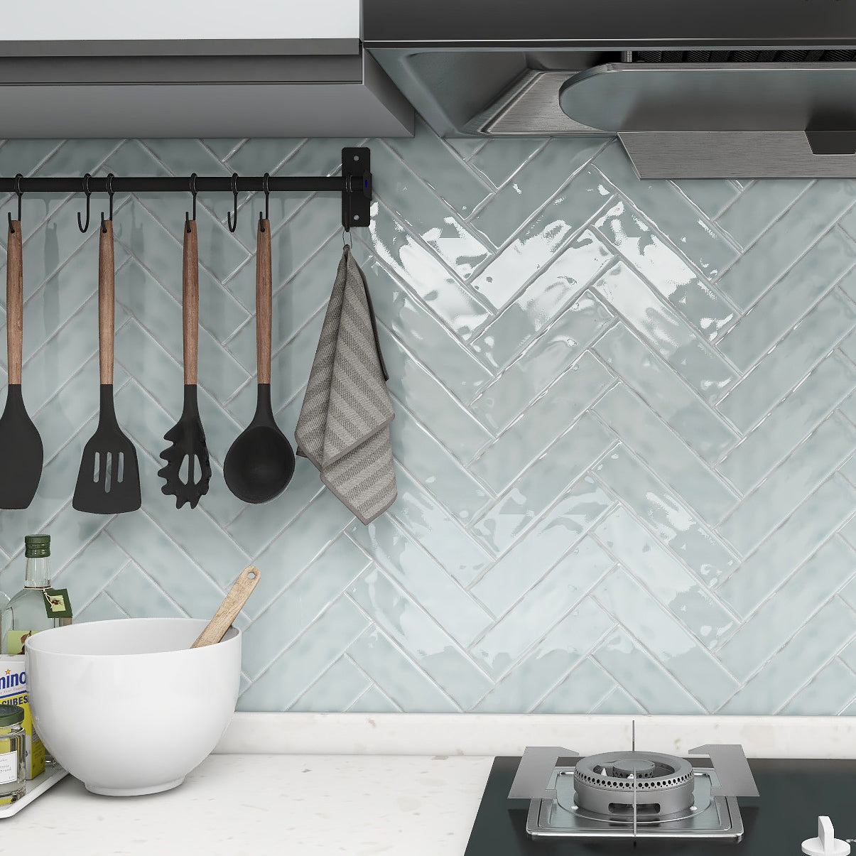 Gạch ốp tường và lát sàn gạch men 3D Backsplash 50x200mm cho phòng tắm / phòng tắm vòi sen / nhà bếp của Nhà máy Trung Quốc