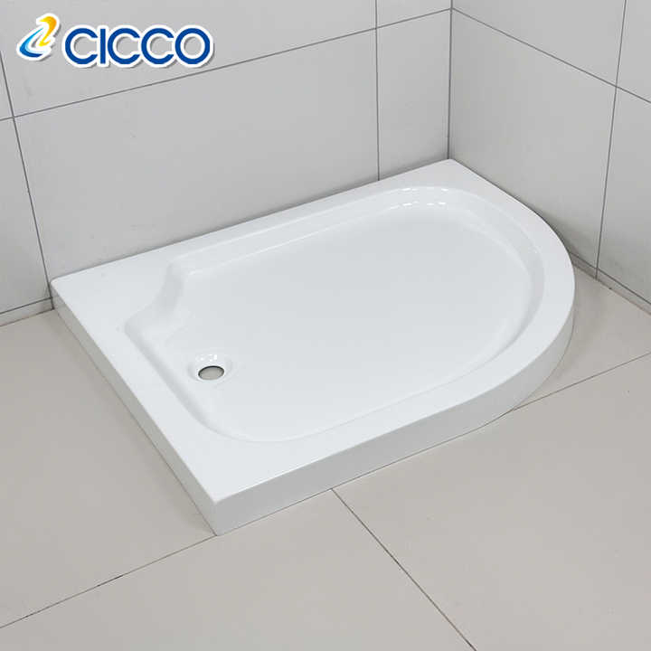 Đế vòi hoa sen bằng nhựa Acrylic trắng hiện đại của nhà sản xuất có hình dạng dao phù hợp cho khay phòng tắm khách sạn