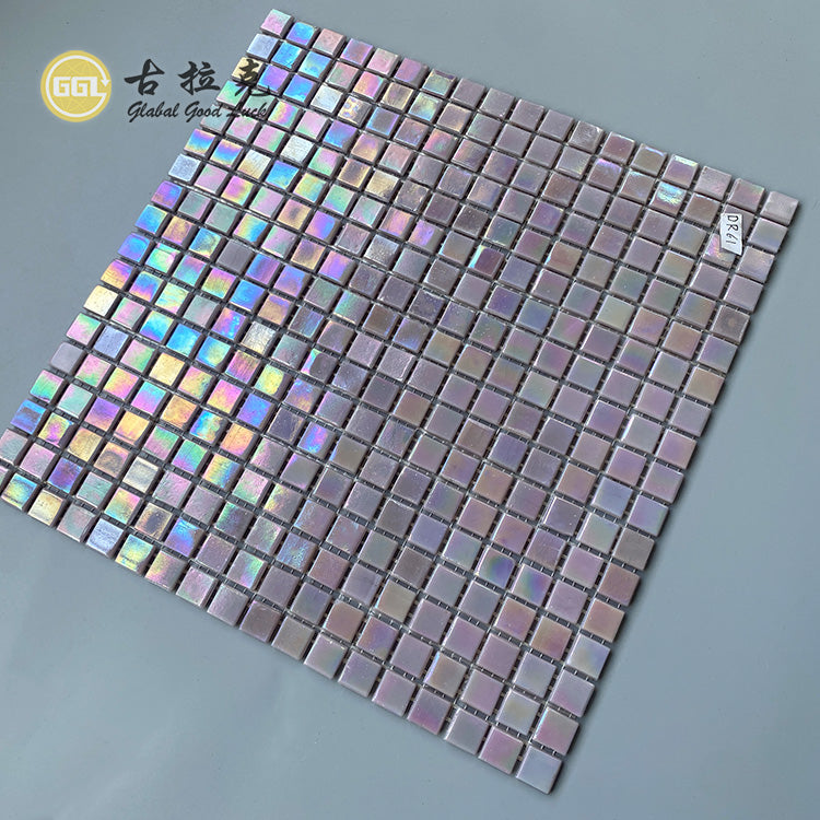 Gạch Mosaic Thủy Tinh Tím Hình Vuông Mini