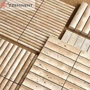 Đá khảm hang động màu be đá tự nhiên 3D bề mặt lõm và lồi ba chiều để trang trí tường nội thất