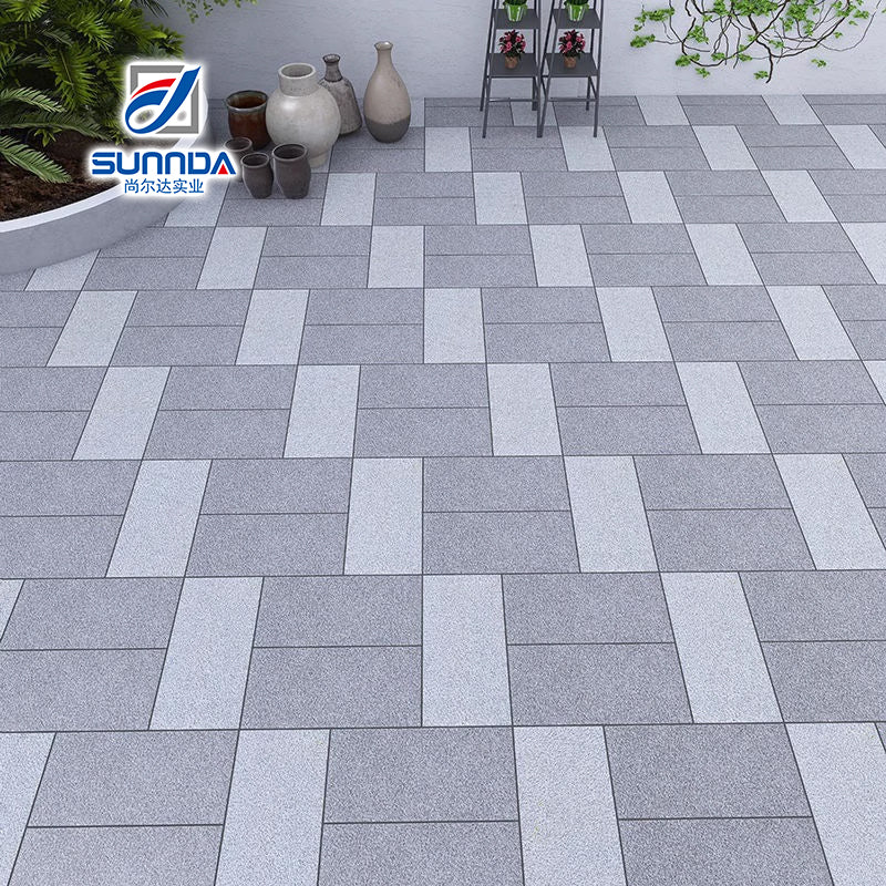 Gạch Porcelain nhám vân xi măng chống trơn trượt ngoài trời, vân đá Granite cổ điển, lát hồ bơi