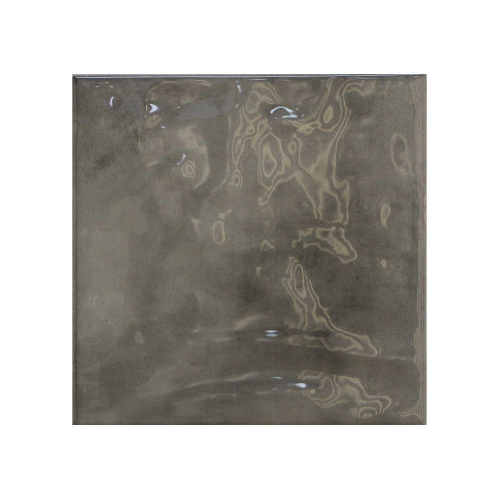 Gạch ốp tường kiểu Subway màu đen và xám, bề mặt men, thiết kế mộc mạc, trông giống gạch, dùng cho sảnh