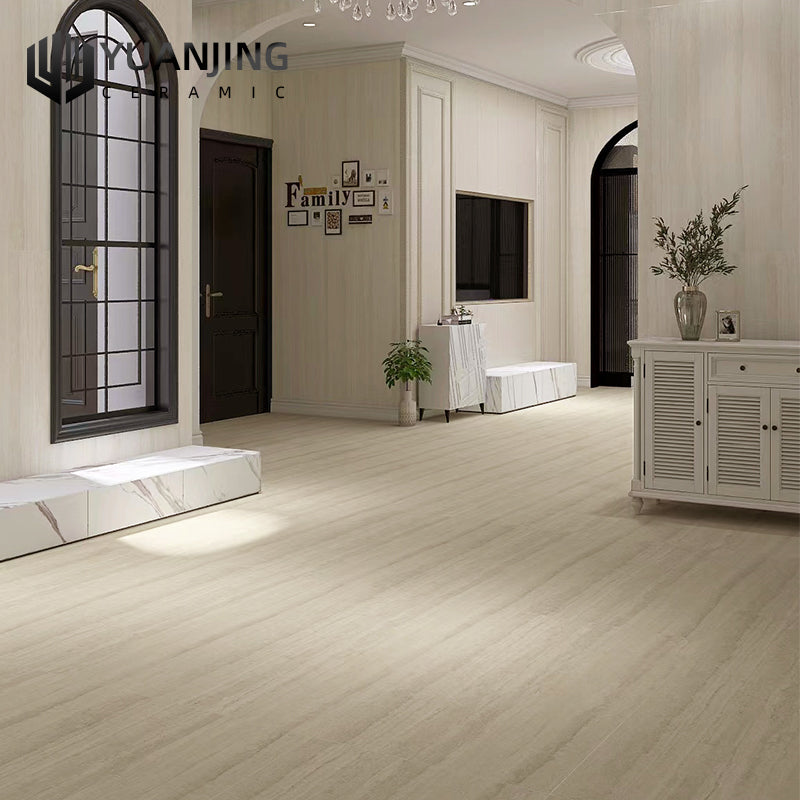 Gạch Porcelain Travertine Chống Trượt 600x1200mm dùng lát sàn phòng khách, bếp, phòng tắm và ốp tường nội thất
