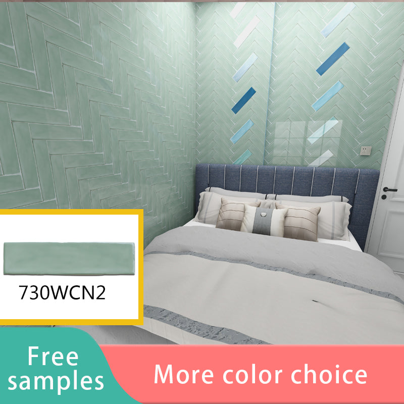 Gạch Ốp Tường Ceramic Subway Cổ Điển Phổ Biến Trắng Bóng và Mờ Hình Chữ Nhật Thẳng Nhỏ 75x300mm 3X12