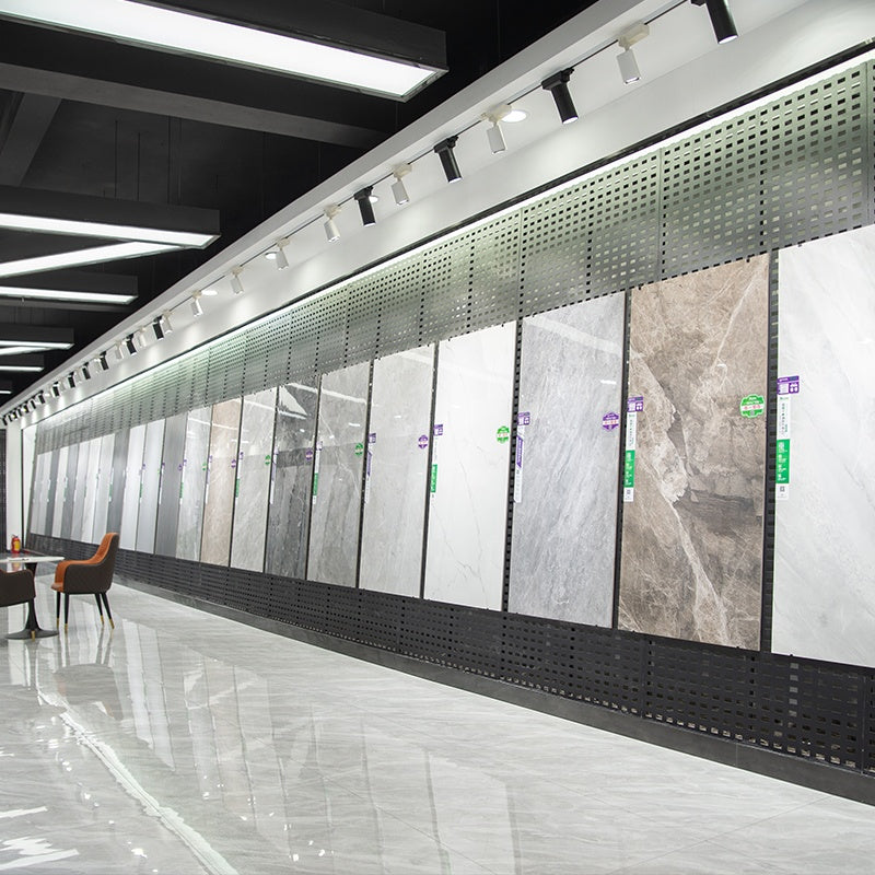 Gạch Sứ Trắng Bóng Họa Tiết Vân Đá Cẩm Thạch Liên Tục Vô Tận 400x800mm, Gạch Ốp Tường, Gạch Lát Sàn Chống Trượt