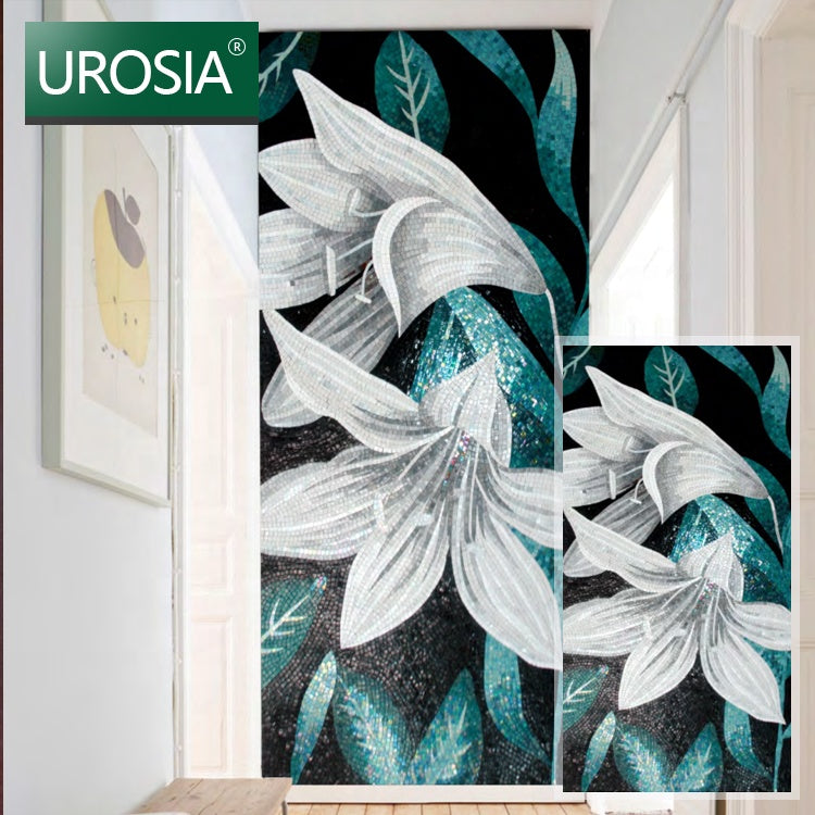 Tranh Tường Gạch Mosaic Nghệ Thuật Họa Tiết Hoa Hình Huy Chương Dành Cho Các Dự Án Khách Sạn Và Spa