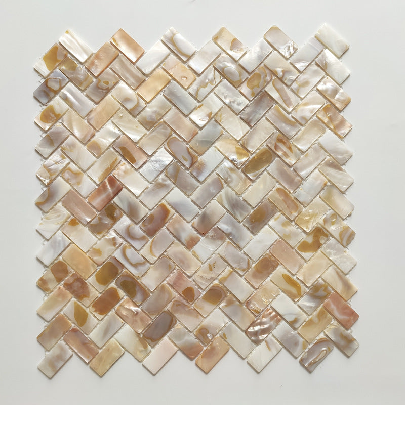 Gạch Mosaic Vỏ Xà Cừ Trắng Thủ Công Tự Nhiên Ốp Tường