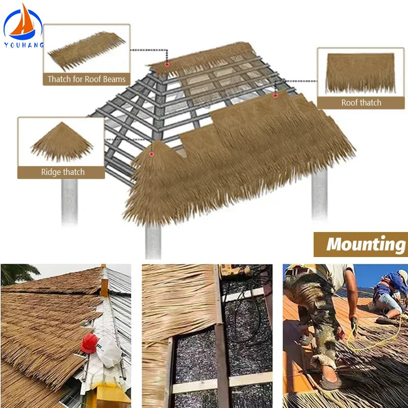 Cape Hut Decoration African Square Touch Fire Roofs From 20 Sheets Material Roof Tiles