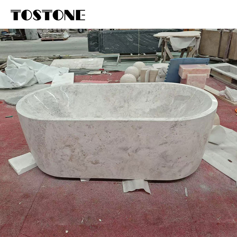 Bồn Tắm Đá Cẩm Thạch Tostone Đặt Sàn Nguyên Khối