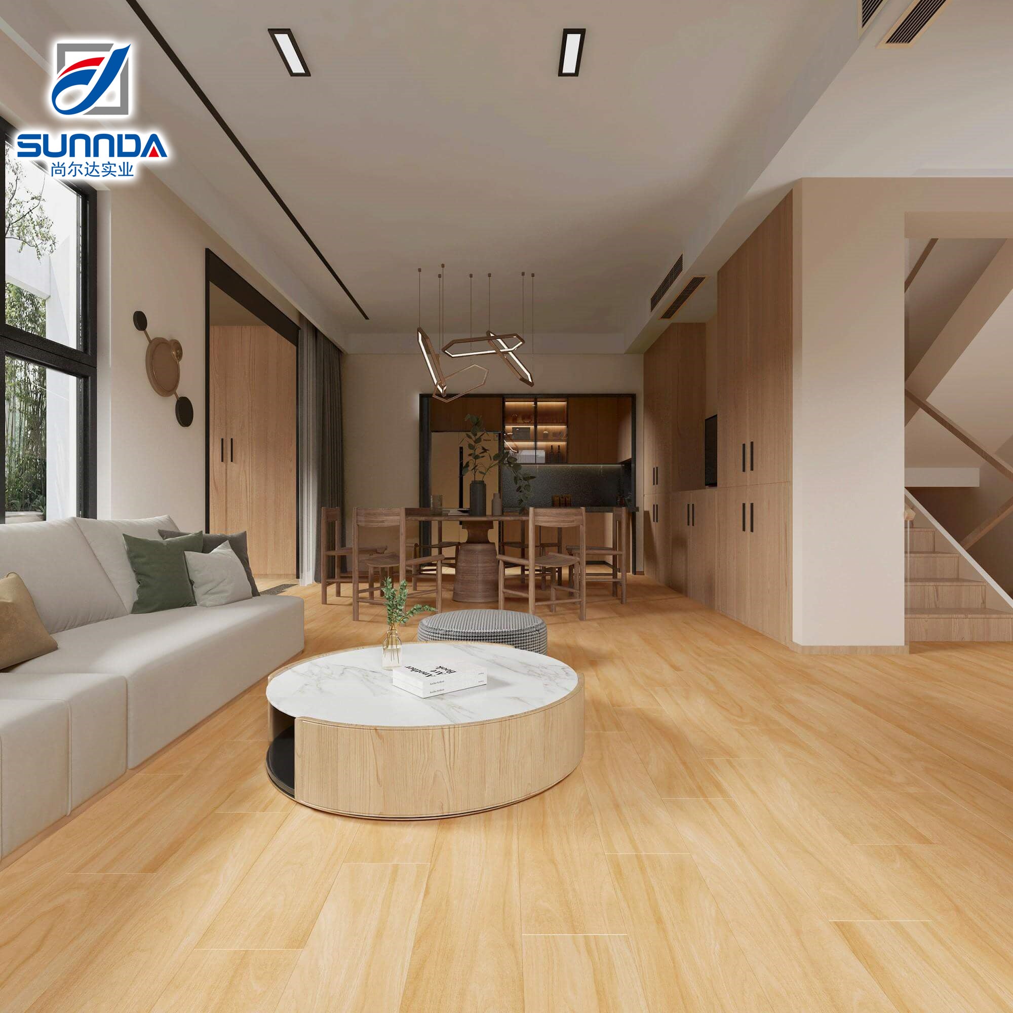 Gạch Sứ Vân Gỗ Ốp Tường Sàn Nội Ngoại Thất Phong Cách Tự Nhiên Cho Biệt Thự, Phòng Tắm