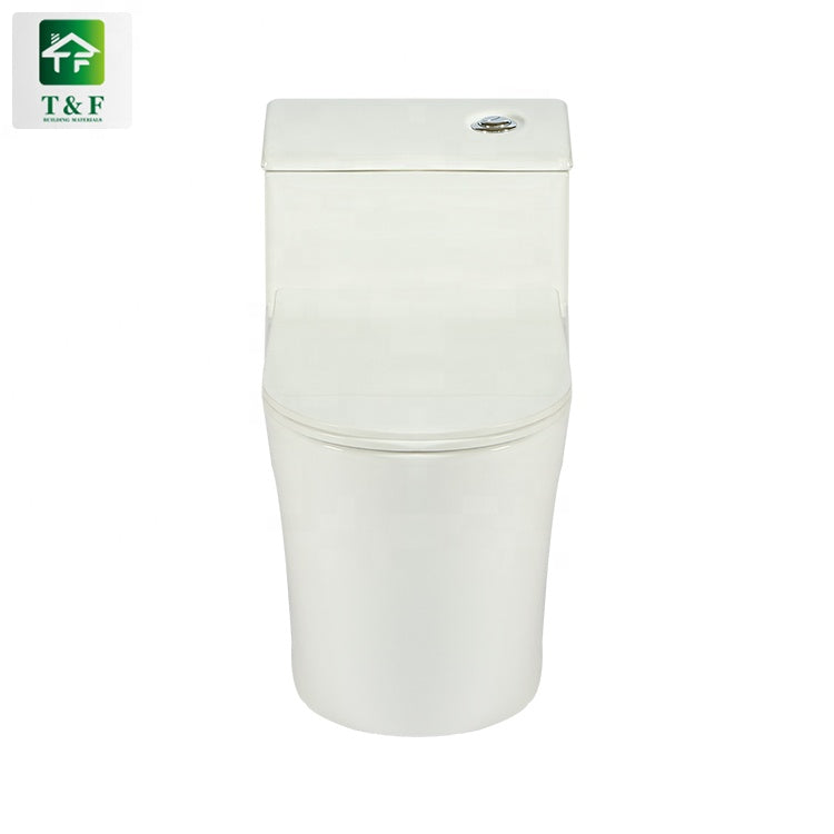 Bồn cầu sứ nguyên khối đặt sàn xả xi phông, kiểu dáng phòng tắm, giá rẻ xuất xưởng.