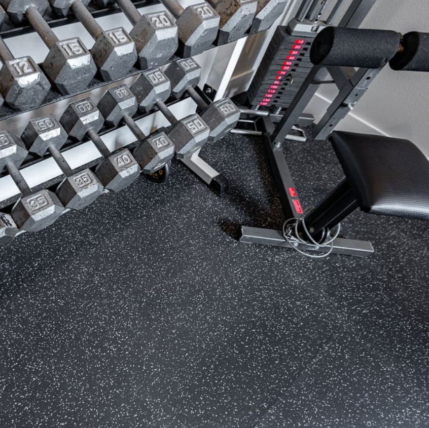 Gạch Cao Su Lát Sàn EPDM Phòng Gym Chống Trượt Dùng Cho Nhà Xưởng Và Trường Học, Bền Bỉ Cho Tập Luyện Thể Thao