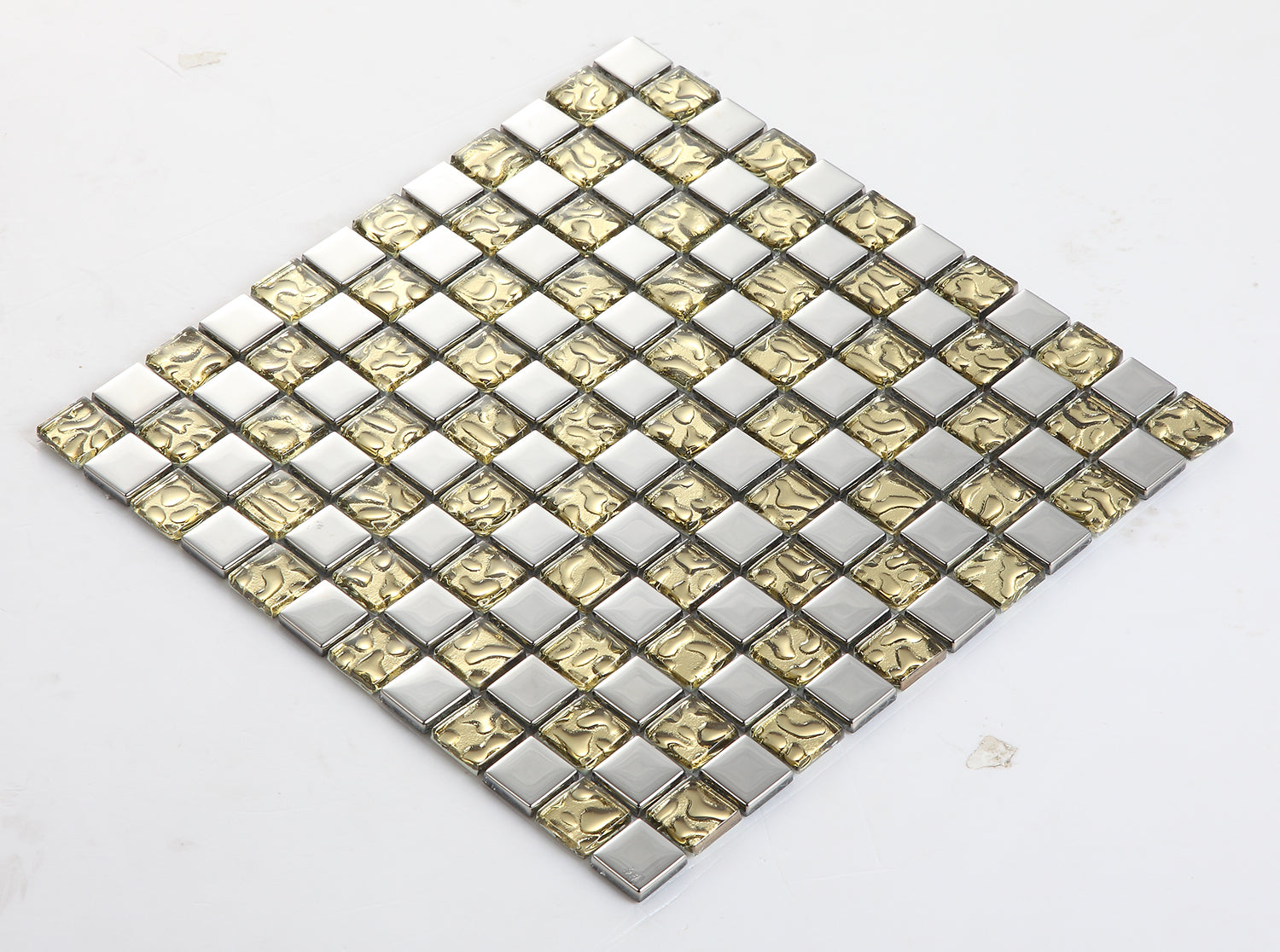 Gạch Mosaic Kính Pha Lê Mạ Điện Phong Cách Địa Trung Hải Dùng Cho Tường Nền