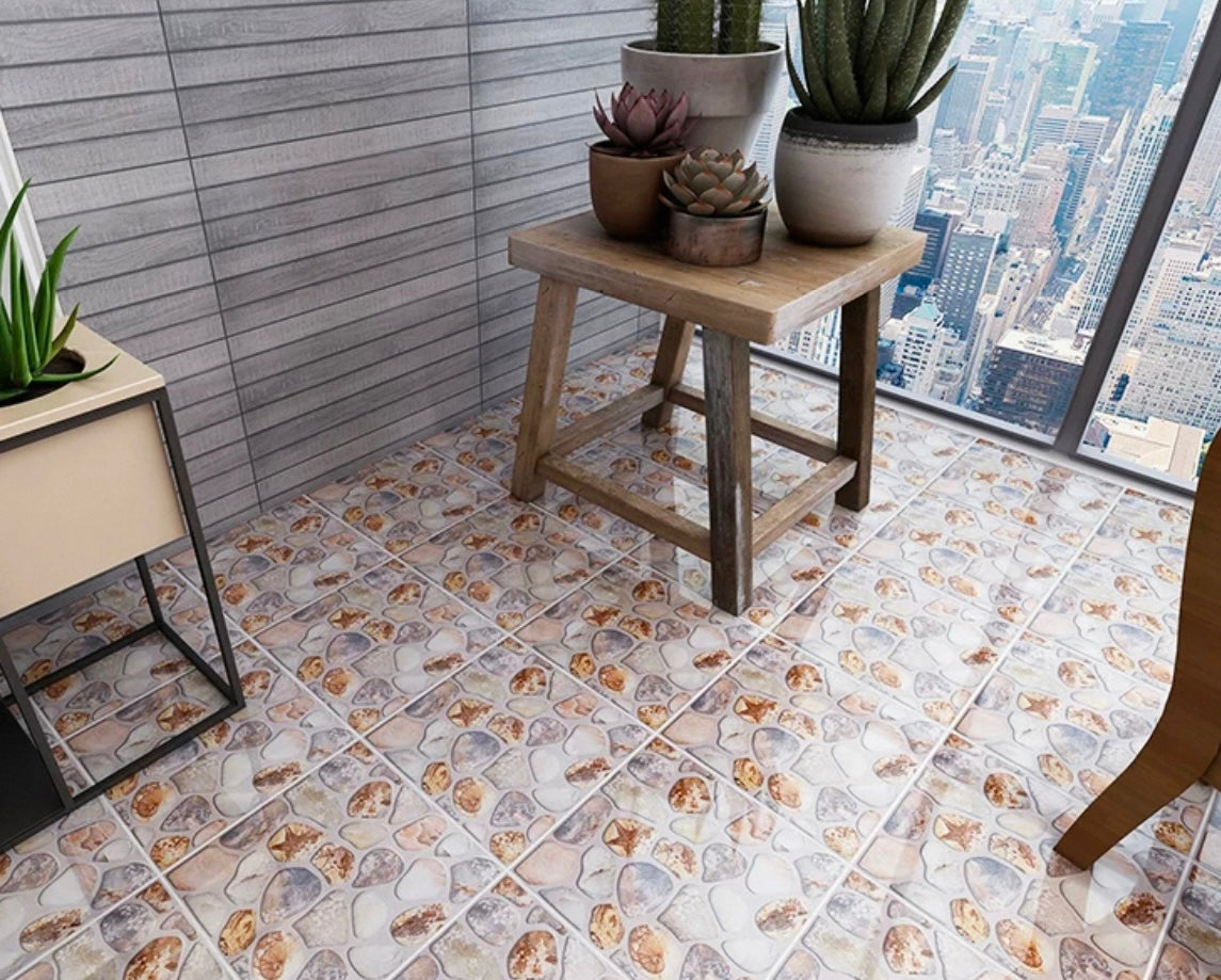 Gạch Lát Sàn Sứ Chống Trượt Họa Tiết Đá 300x300mm