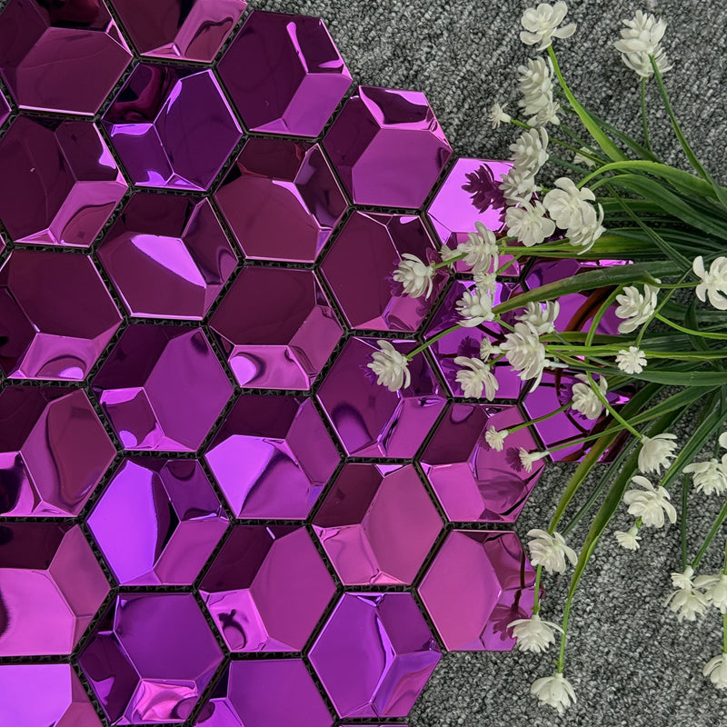 Vật liệu trang trí ốp tường phía sau bằng mosaic kim loại nội thất phong cách hiện đại, có khả năng cung cấp giải pháp thiết kế đồ họa