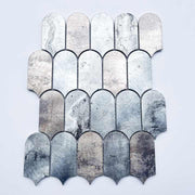 Gạch mosaic kim loại hình lông vũ hiện đại dùng để trang trí tường nội thất phòng tắm phòng khách