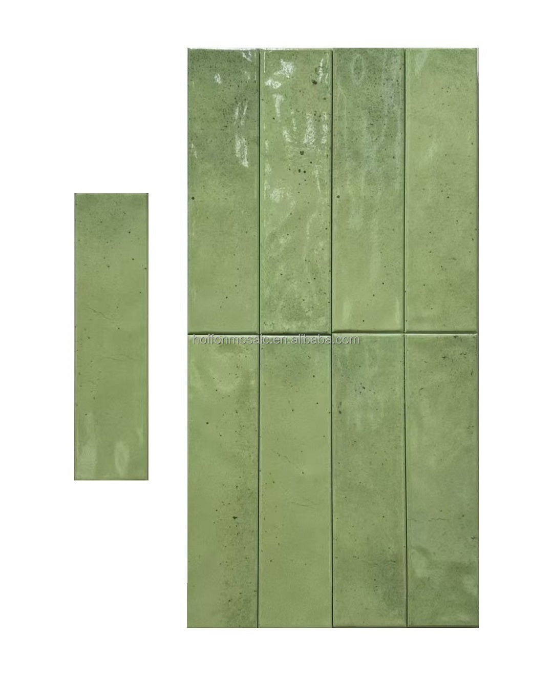 Gạch Mosaic Sứ Subway Kem Xám Phong cách Cổ điển