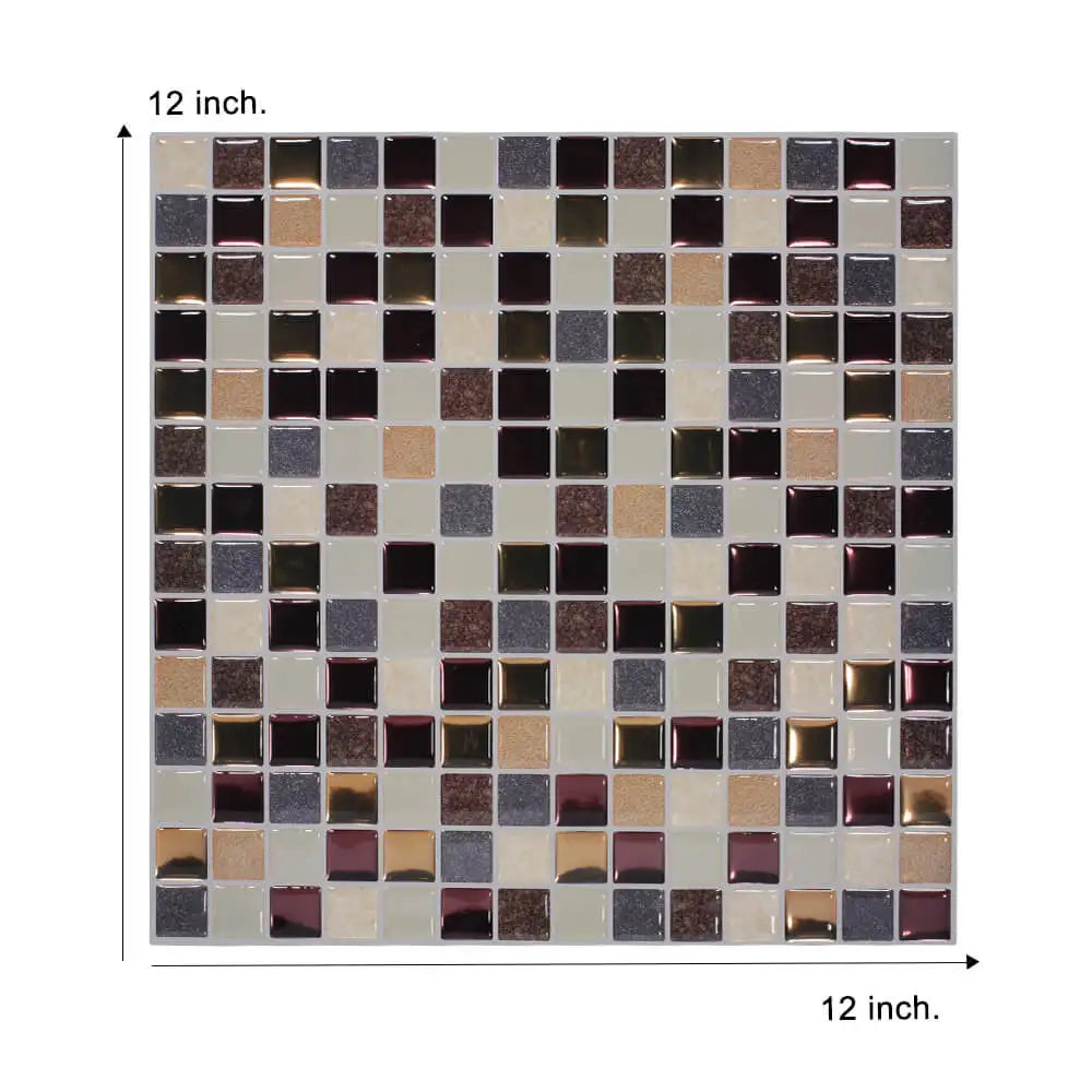 Dán Tường Backsplash 3D Metro Hiện Đại 12x12 Inch Tự Dính