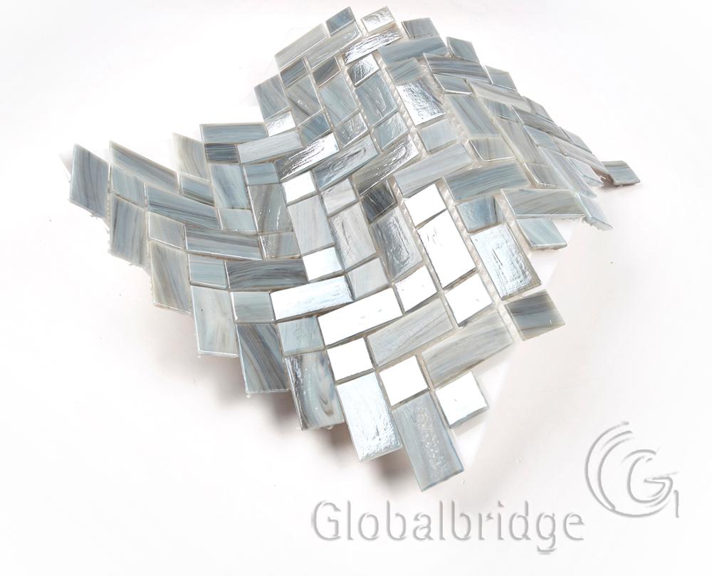 Gạch Mosaic Thủy Tinh Agate Trộn Không Đều