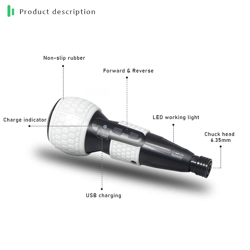 Dung Cu Van Oc Khong Day 3.6V 1800mAh Led Co Den Mini