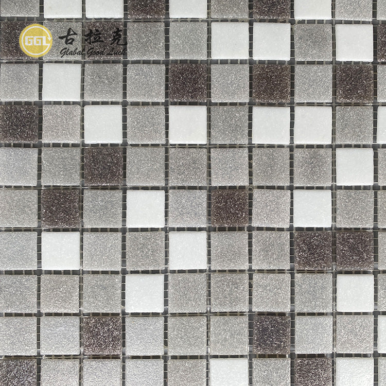Gạch Mosaic Thủy Tinh Xám Hiện Đại Tinh Tế Dùng Cho Hồ Bơi
