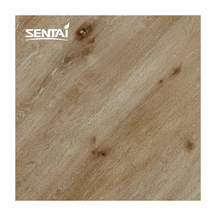 Đặt hàng trực tiếp Sàn nhựa SPC thân thiện với môi trường với kết cấu vân gỗ Teak, vật liệu PVC phủ UV, thiết kế hiện đại, sử dụng trong nhà cho khách sạn