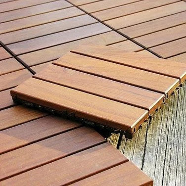Sàn Gỗ Nhựa WPC Đồng Đùn Có Lớp Phủ Chống Nước Vân Gỗ, Sàn Ngoài Trời Cho Sân Vườn Tự Lắp Đặt 300*300MM