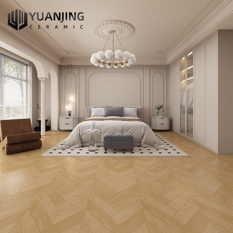 Gạch Sứ Lát Sàn Chống Trượt Mờ Vân Gỗ Bề Mặt Vi Khuôn Kiểu Cổ Điển Quảng Đông 800x800 Cho Phòng Ăn Phòng Ngủ