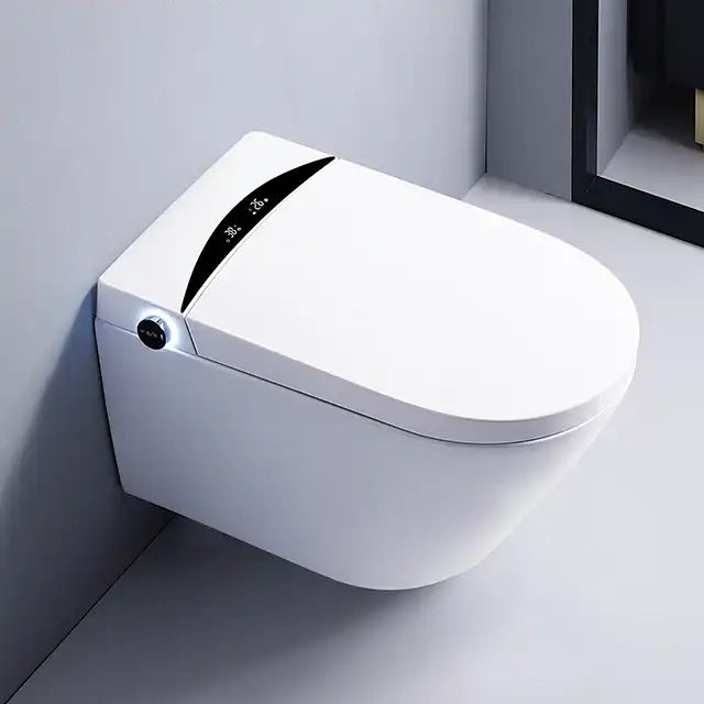 Bồn cầu thông minh một khối HANMEI xả nước không cần bình chứa, bồn cầu thông minh treo tường