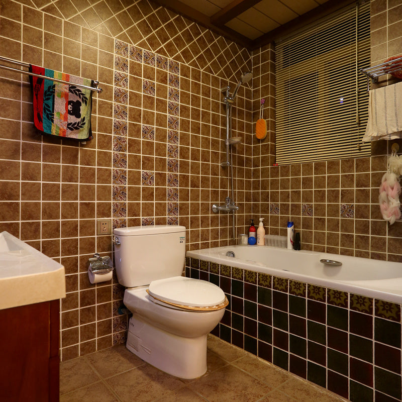 Gạch Tráng Men Thủ Công Họa Tiết Làng Tây Ban Nha Tím 10x10cm Trang Trí Tường Và Sàn Phòng Tắm, Bếp