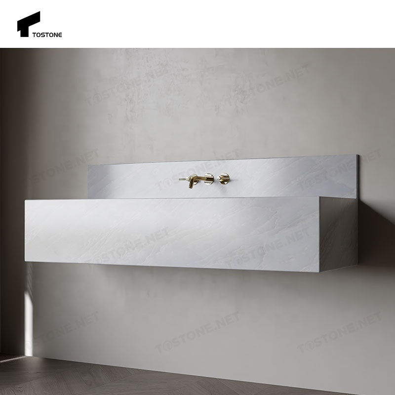 Chậu Rửa Mặt Đá Cẩm Thạch Trắng Tostone Cao Cấp