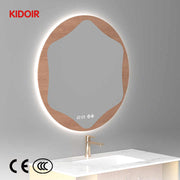 Gương thông minh hình ngôi sao Kidoir OEM ODM có đèn LED cho phòng tắm, gương trang điểm LED tùy chỉnh có đèn LED