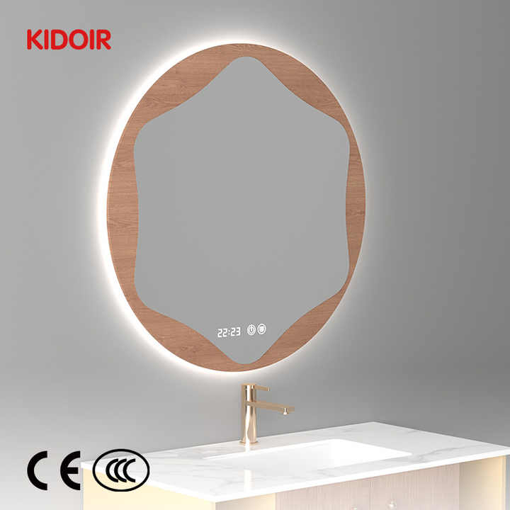 Gương thông minh hình ngôi sao Kidoir OEM ODM có đèn LED cho phòng tắm, gương trang điểm LED tùy chỉnh có đèn LED