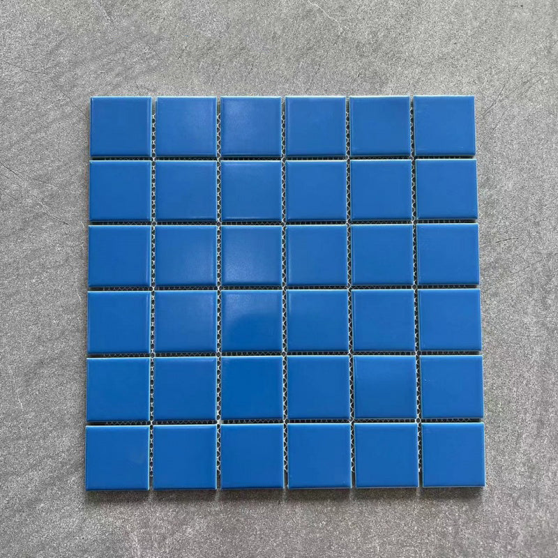 Gạch Kính Mosaic Đá Cẩm Thạch Pha Xanh Dương Trang Trí Tường Nhỏ Phòng Tắm