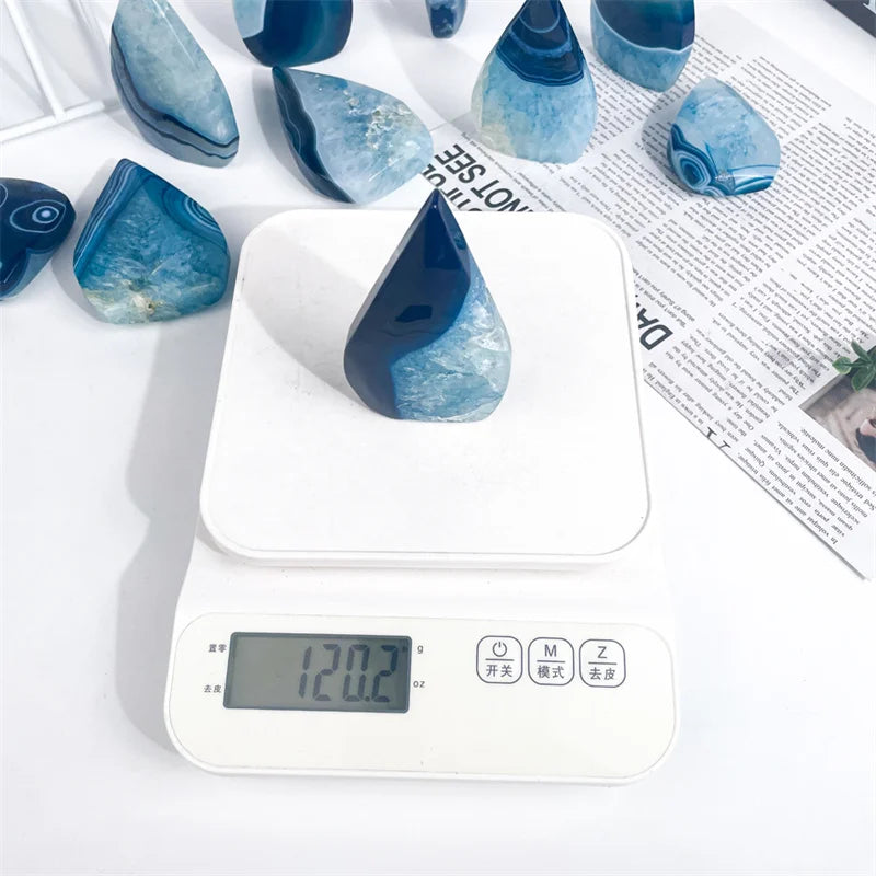 Đồ Trang Trí Pha Lê Chữa Lành Sardonyx Xanh Onyx Agate