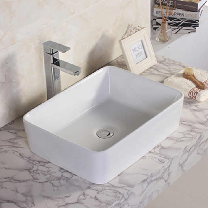 Nhà cung cấp chậu rửa Chậu rửa nghệ thuật bằng gốm sứ trên quầy