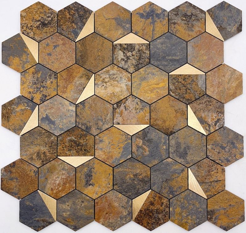 Nhà sản xuất chuyên nghiệp Nhà cung cấp vàng Gạch mosaic dán tự dính