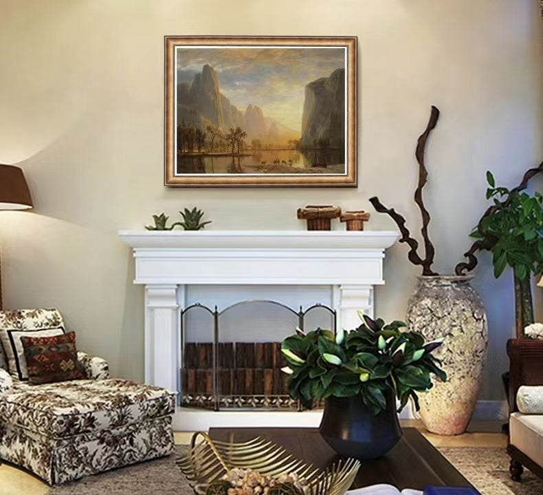 E WECIAL Gạch ốp tường nền Tranh trang trí Châu Âu Tranh phong cảnh sơn dầu Tranh đĩa sứ Tranh tường gốm sứ