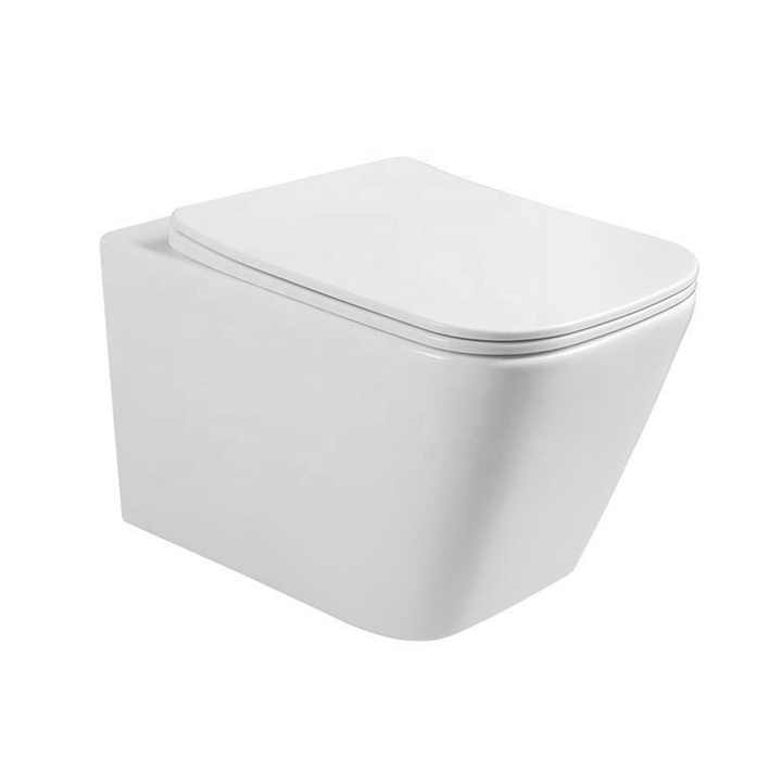 Thiết bị vệ sinh Bồn cầu không vành bằng gốm sứ gắn tường cho phòng tắm