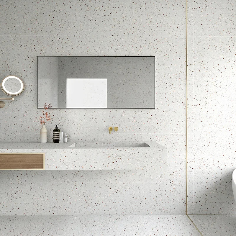 Gạch Lát Sàn Porcelain Toàn Thân Mờ Hiện Đại Họa Tiết Terrazzo Hạt Lớn Men Chạm Khắc Tinh Xảo Dùng Cho Trong Nhà Ngoài Trời Chống Trượt Chống Thấm Nước