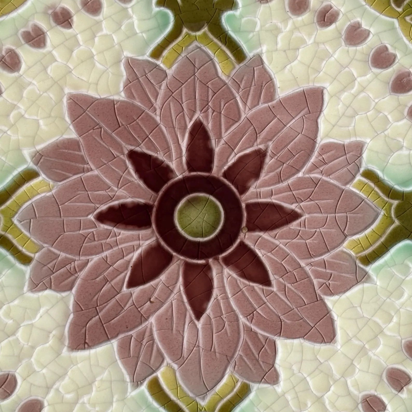 Gạch ốp tường gốm sứ vuông thủ công, phong cách Cổ điển-Hiện đại, bóng mộc, họa tiết gạch nung