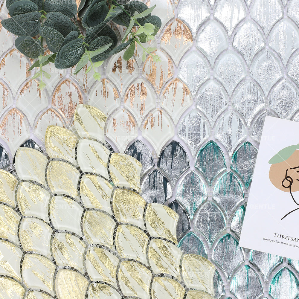 Gạch Mosaic Kính Ép Nóng Ốp Tường Trang Trí Sang Trọng