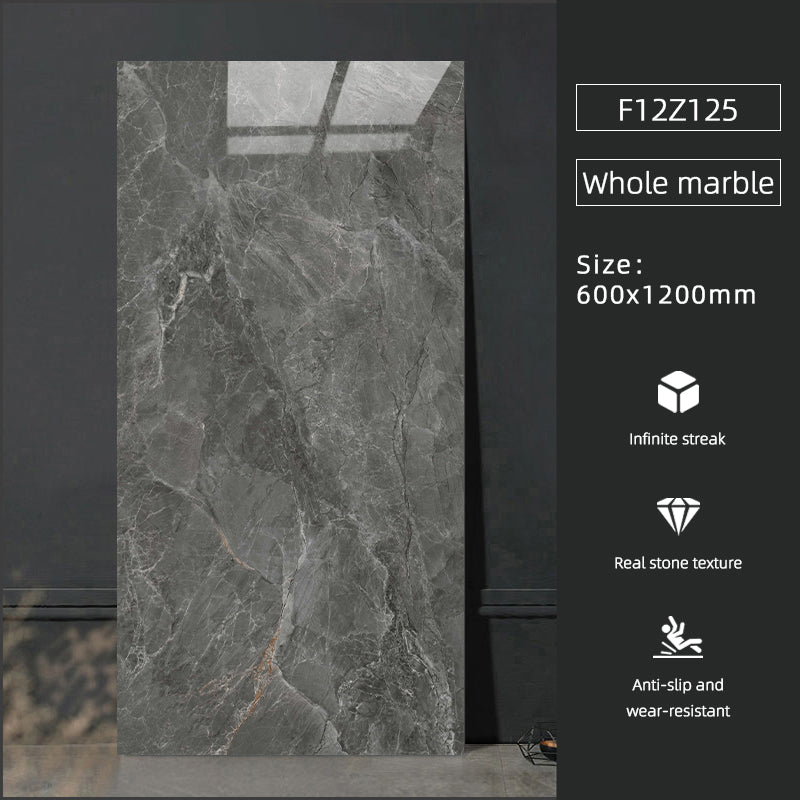 Gạch Lát Sàn Sứ Trong Nhà Hiện Đại 600x1200 Vân Đá Cẩm Thạch Giả, Hiệu Ứng Gạch Nung, Bề Mặt Bóng, Chống Trượt Dùng Cho Biệt Thự, Trường Học